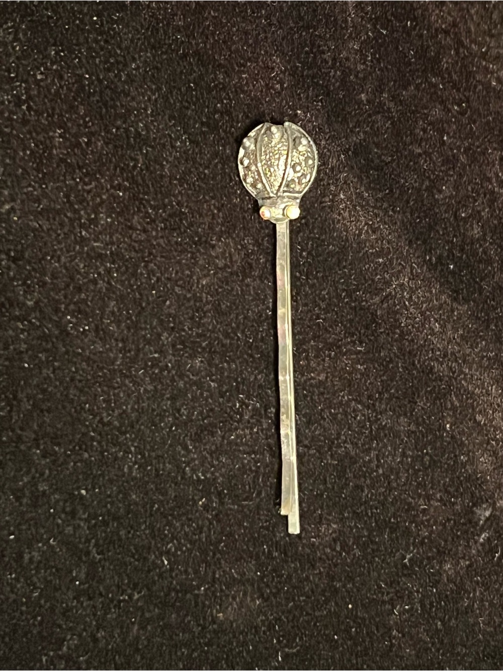 Vintage Silver-Tone lady bug Hairpin